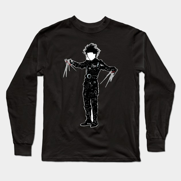 Edward Scissorhands Long Sleeve T-Shirt by RevArt